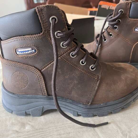 Sketchers - Women's Steel-Toe Work Boots. - Used 1 time - Picture 1 of 8